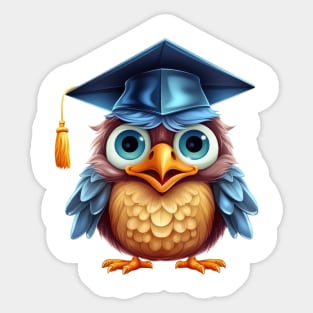 Blue Owl Graduation Sticker